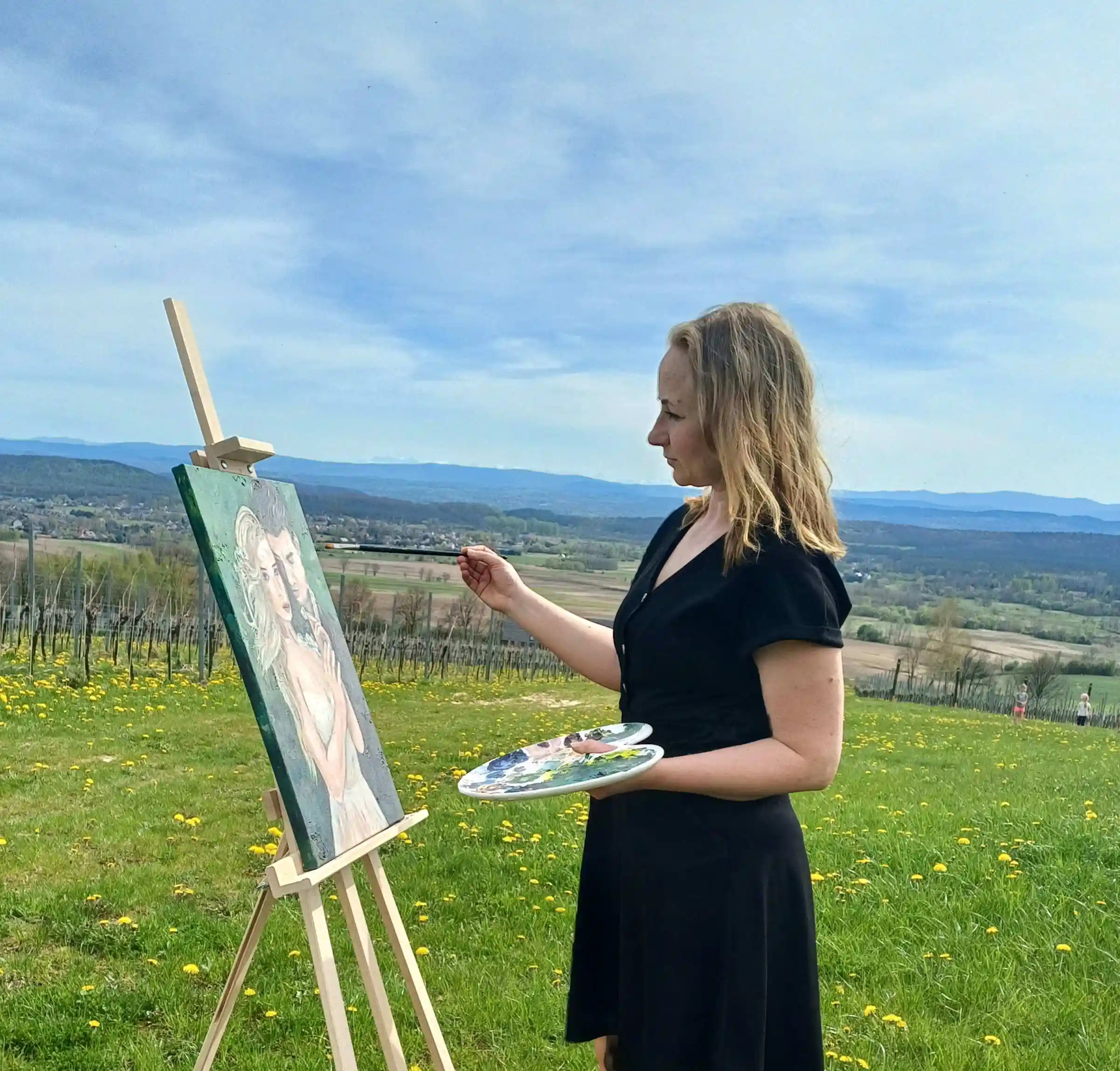 Jowita – malarka weselna z Krakowa, maluje na plenerze